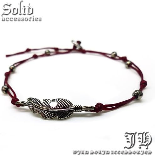 Amazon アンクレット メンズ フェザー 羽根 シルバー 天使 エンジェル レッド 赤 足首 アクセサリー Ank112 アンクレット 通販