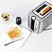 BREVO 2-Slice Extra Wide Slot Toaster for Bagel Breakfast with Reheat Defrost 7-Shade Control Brushed Stainless Steel
