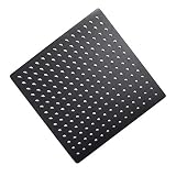 12 Inch Rainfall Shower Head - 12" Square, Stainless Steel Chrome, The Extra Large Showerhead Pumps High Pressure Rain Fall For A Powerful Rainforest Waterfall Feeling