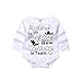 Mikrdoo Newborn Baby Boy Clothes Set Long Sleeve Romper Tops + Pants Leggings + Hat 3Pcs Cowboy Outfits (0-6 Months, Blue)