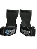 Strong Grips PRO Weight Lifting Heavy Duty Power Lifting Bodybuilding Crossfit Versa Gloves, Alternative for Straps or Hooks and are Best Used for Deadlifts