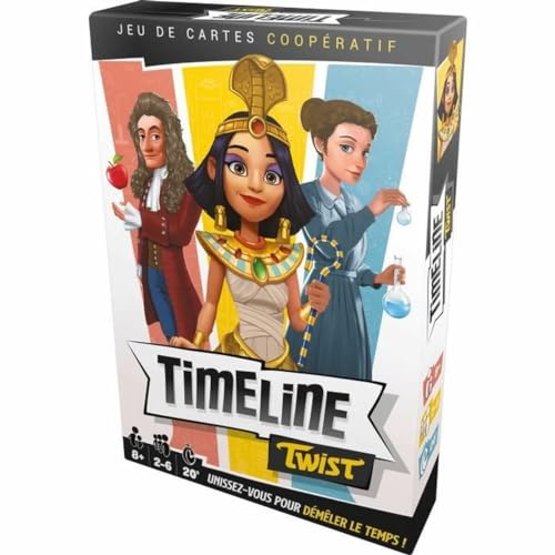 Asmodee - Timeline Twist - Board Game for Children from 8 Years Old - Cooperative Card Game - Put in Order Historical Events - 2 to 6 Players - 20 Min - in French - Zygomatic