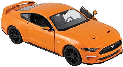 FAIRFIELD COLLECTIBLES 2018 Ford Mustang GT Plastic & Die Cast 1:24th Scale - Orange and Black
