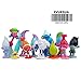 Evursua 12pcs Trolls Toys Poppy Troll Doll Mini Figures Cake Toppers for Kids Party Favor