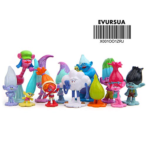 2 Evursua+12pcs+Trolls+Figures+Toppers