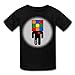 Rubik's Cube Man Icon Cube Head Kids' T-Shirt by Spreadshirt, L, black