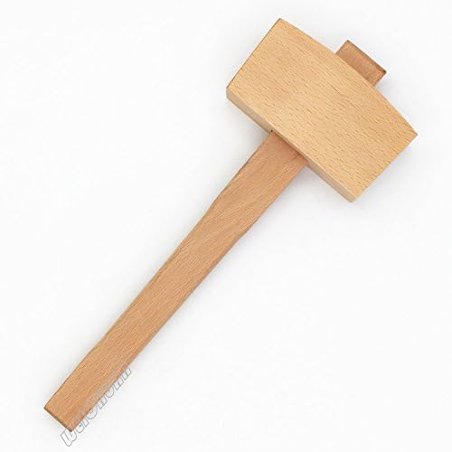 WEICHUAN 5" Wooden Mallet - Solid Beechwood Damage-Free Striking Woodworking Carving Mallet Woodworking Hand Tool