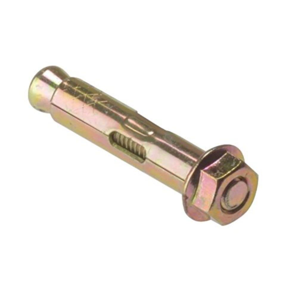 Merriway BH03986 (2 Pcs) 8.8 Steel Projecting Bolt Sleeve Anchor, M6 x 8 x 40 mm - Pack of 2 Pieces