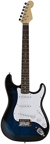 Muse MUSEUNLIMITED Rosewood Fingerboard Electric Guitar Kit Case with Gig bag &amp; Accessories Blue And White
