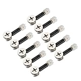 uxcell 10 Sets Furniture Connecting 15mm OD Cam Fitting w Dowel Screws Pre-Inserted Nut