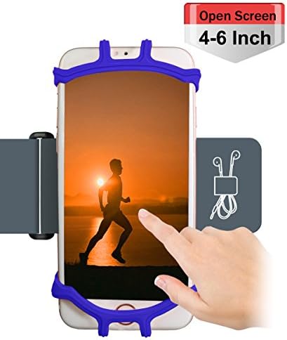 Air Sports Armband, Running Workout Sport Armband Arm Band Armbag with Key Phone Holder for (4-6 Inch) iPhone 7 Plus,iPhone 6S Plus,iPhone 6 Plus,Samsung Galaxy S8 Plus,Blue by Ambet