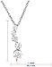 Platinum Plated Sterling Silver Cubic Zirconia Journey Pendant Necklace
