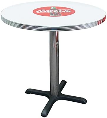 Vitro Seating Products BGA-125CBB-DT Coca-Cola 30" Round Dining Table, Red and White