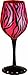 Zebra Magenta Bottom's Up Wine Glass