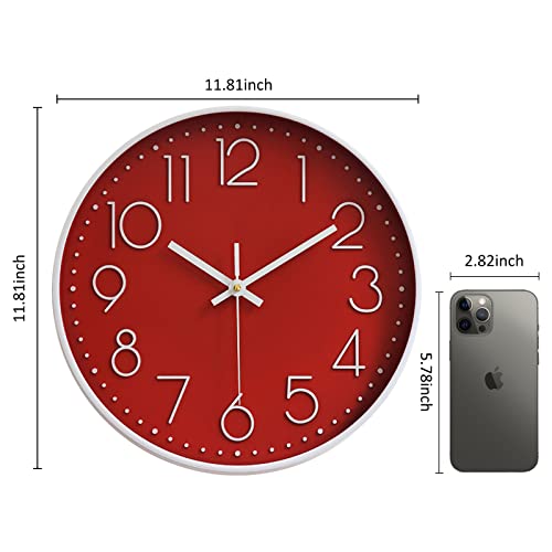 Preciser Kitchen Wall Clocks 12 Inch Vintage Style NonTicking Wall