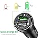 Quick Charge 3.0 Car Charger, JSAUX Dual USB Fast Car Adapter Compatible with Samsung Galaxy S8 Plus Note 9 8 S7 Edge, iPhone Xs Max XR X 8 7 6S 6 Plus, iPad Air 2 Mini, LG G5 G6 V20, Mote Z Z2