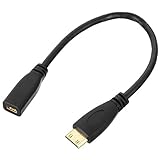 CY Type D Micro HDMI v1.4 Socket Female to Type C Mini HDMI Male Convertor Adapter Cable 10cm