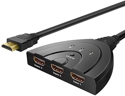 HDMI Switcher 3 Ports 1080P HDMI Switches Selector Gold Plated HD Hub Switch Connetor for HDTV PC Projector PS3 PS4 Xbox STB Branded Dragon Trading