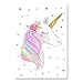 NADARDA Canvas Unicorn Wall Posters, Rainbow Unicorn Wall Art Prints Painting Decoration Pictures Set of 3 Girls Kids Bedroom Nursery Wall Decor, (UNFRAMED)
