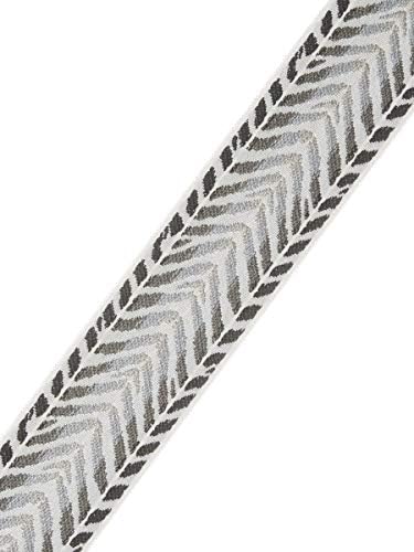 Zebra Grey Off White Braids Borders Tape Trimmings Upholstery Fabric by the yard