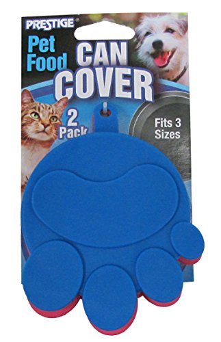 Prestige Universal Canned Food Covers with Paw Print Design (2 Pack)