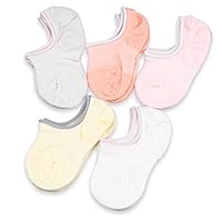 CoCoCute 5-Pairs Baby Girls Boys Thin Mesh Cotton Socks Toddler Socks For Summer (S(1-3Y), Girls-low)