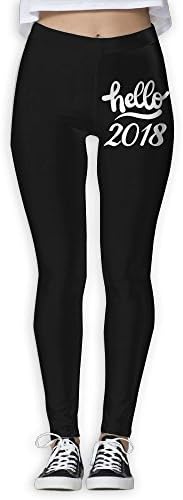 KLYUJIA Yoga Pants, Women's Power Flex Hello 2018 Yoga Pants Tummy Control Workout Running Leggings
