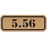 RDW (4X 5.56 Metallic Ammo Can Badge Sticker Self Adhesive Label 3M Bullet 556 - Bronze