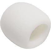 Fielect Microphone Cover Sponge Foam Mic Cover Handheld Microphone Windscreen Shield Protection Mic Foam Filter Cover White for Karaoke DJ, KTV, Broadcasting