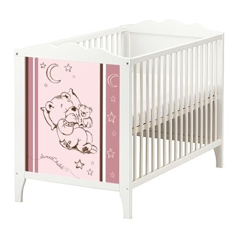 Stikkipix Gute Nacht Teddy Möbelsticker/Aufkleber für das Babybett Hensvik von IKEA - BB06 - Möbel Nicht Inklusive