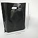 SES.CO 12x15 Inches Glossy Black Plastic Merchandise Bags Die Cut Shopping Bags Retail Bags(100 Pack)