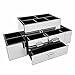 OnDisplay Amara 3 Drawer Tiered Mirrored Makeup/Jewelry Organizer - Glass Panel Organization Station for Cosmetics, Jewelry or Office/Desk Supplies