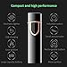 USB Rechargeable Electric Lighter - SHAREMORE Double Sided Windproof Coil Slim Lighter with Touch Controls, Portable Smart Fingerprint Sensor Ignition Tool (Black)