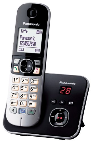 Panasonic Solo Kx-Tg6821Frb Téléphone Numérique Sans Fil Dect avec Répondeur Noir [Version Française]