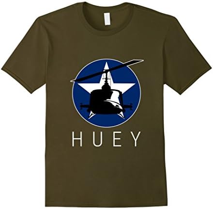 Men's Huey Bell UH-1 Transport Helicopter T-Shirt XL Olive