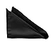 Moda Di Raza Black Pocket Squares, Hanky Satin Finish, Handkerchief for Men, Pañuelos Para Hombres, For Formal Suit Wedding, Black Handkerchief