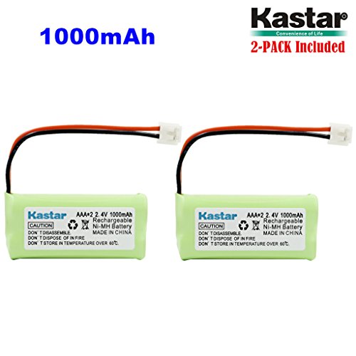 Kastar 2-PACK AAAX2 2.4V EH 1000mAh Ni-MH Rechargeable Battery for BT184342 BT284342 BT18433 BT28433 BT-1011 BT-1022 BT-1031 Vtech CS6229 DS6301 Uniden Wxi3077 ECT4066 DECT4096 Motorola Cordless phone
