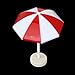 Tinksky Miniature Beach Sun Umbrella Landscape Bonsai Dollhouse Decor (Red)