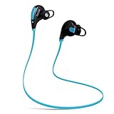 Cablex Bluetooth Headphones V4.1 Wireless Sports Stereo Earbuds In-ear Noise Cancelling Sweat proof Headset Earphones with Microphone for iPhone iPad iPod Samsung and Android Devices (Blue)