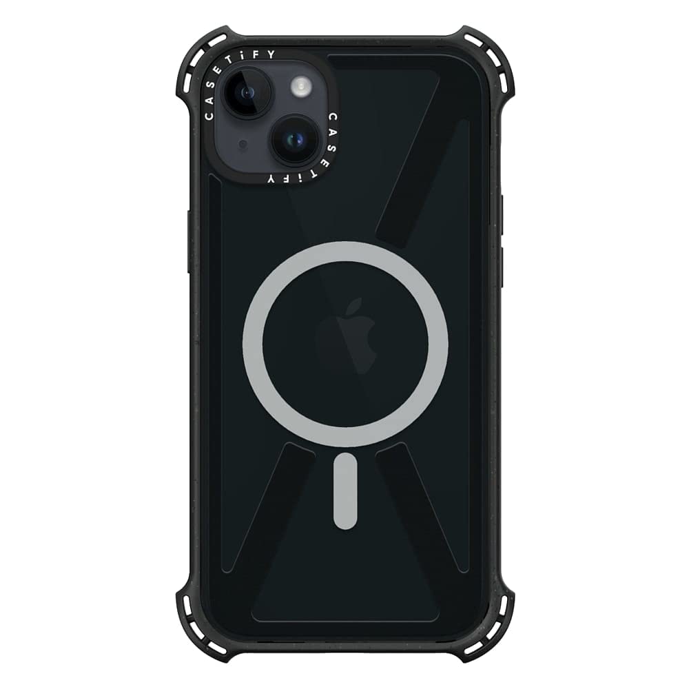 CASETiFY Bounce iPhone 14 Plus Case [6X Military Grade Drop Tested / 21.3ft Drop Protection/Compatible with Magsafe] - Triple Black