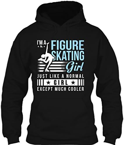 I'm A Figure Skating Girl T Shirt, Figure Skating Shirt, Hobby Shirts Hoodie (L,Black)