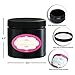 DilaBee Pack of 8-16 Ounce Black Round Jars 16 Oz Refillable Cosmetic Containers Plastic Pots with Lids & Labels BPA-Free Large Empty Round Slime