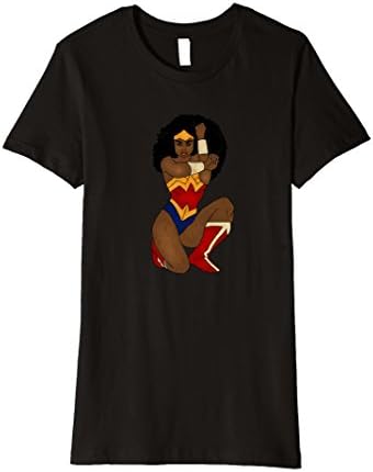 Womens Strong Afro Beautiful Woman Wonder T-Shirt Large Black