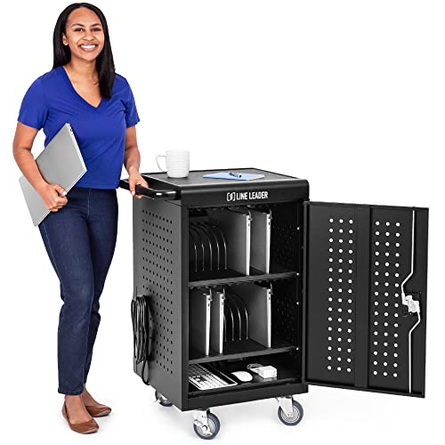 Line Leader 30 Unit Mobile Charging Cart with Locking UL
