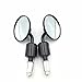 XKMT-Black A Set CNC Black Rear View Handle Bar End Round Mirrors 7/8