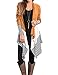 joyliveCY Womens Boho Cardigan Long Sleeve Kimono Coat Outwear Irregular Jacket Yellow L