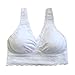 Coobie Women's Comfort Bra with Lace Trim 9060L S White