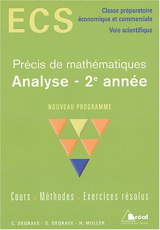 Analyse, 2e année