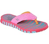 Skechers Go Flex Vitality Womens Flip Flop Sandals Pink/Blue 9