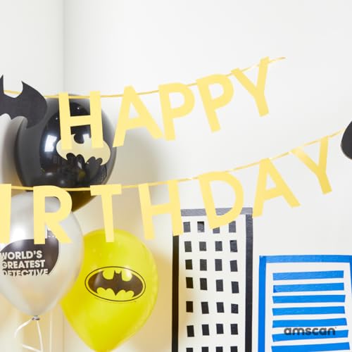Amscan 9915094 - Batman Kids Happy Birthday Letter Banner Party Decoration - 1.8m